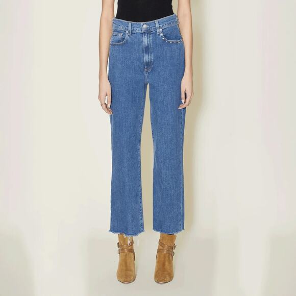 LE JEAN MIA RELAXED STRAIGHT JEANS DESERT CRYSTAL - Picture 1 of 10